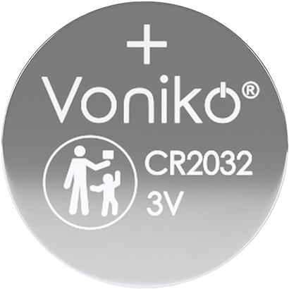 Voniko 3 Volt CR2032 Battery 6 Pack – Lithium Batteries – 2032 Button  Battery Flat – 7 Years Shelf Life